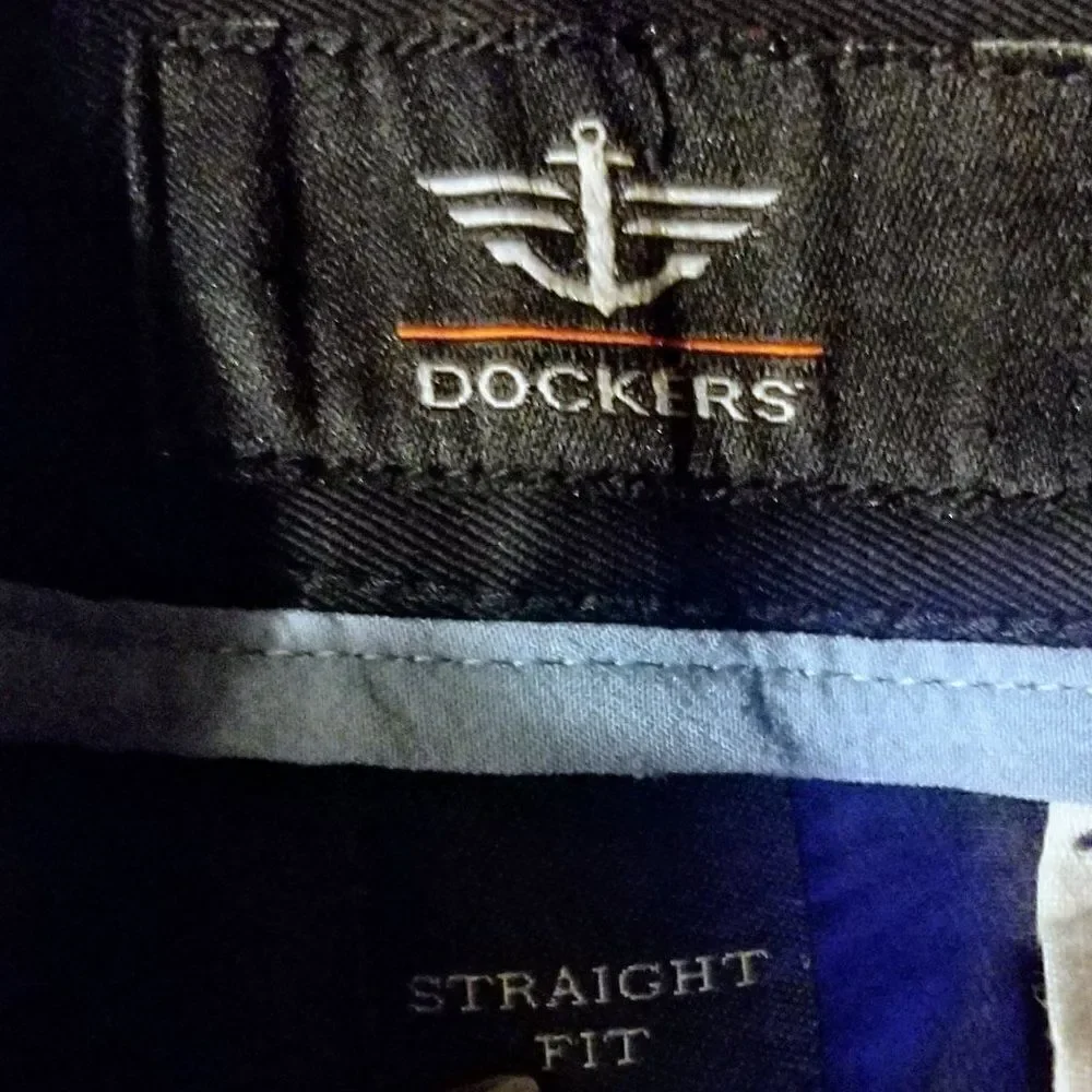 Men's Dockers Navy blue pants straight fit‎